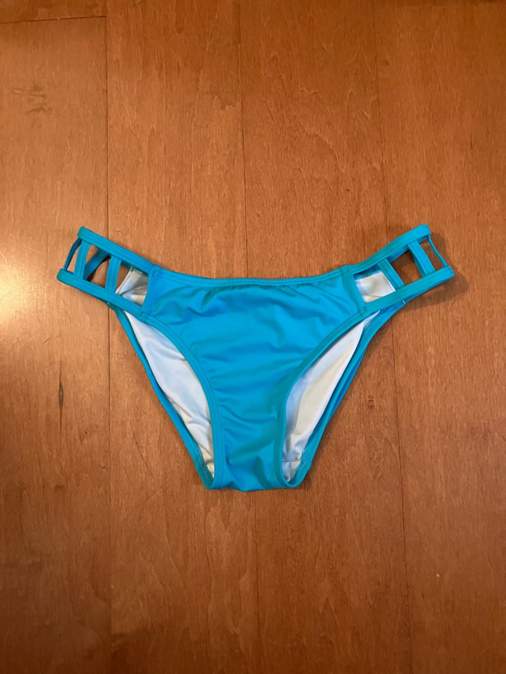 Victoria's Secret PINK blue bikini bottoms XS Like New